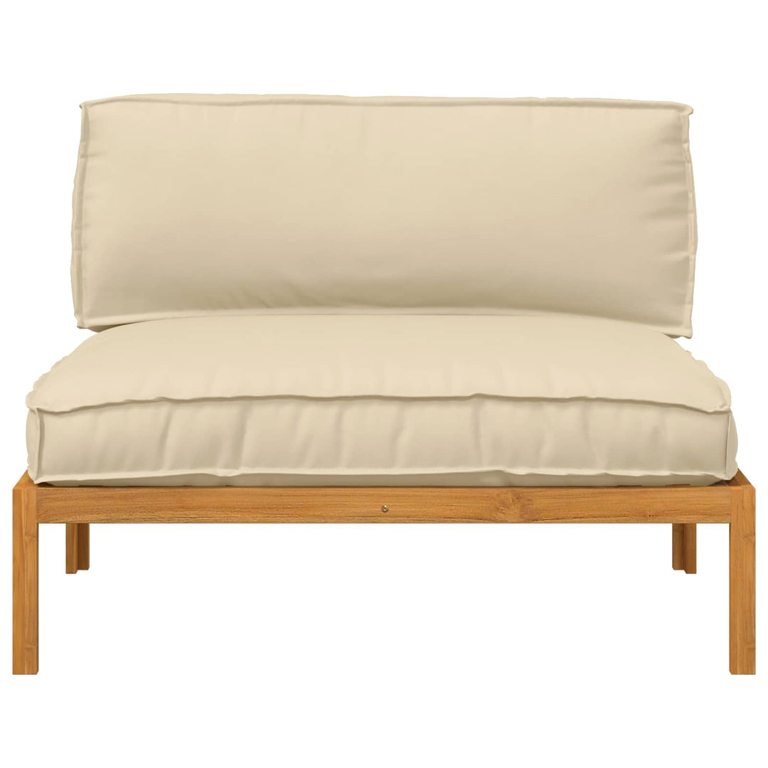 Sofa Sæt med pude Beige 120 x 92 x 69 cm Massivt Akacietræ
