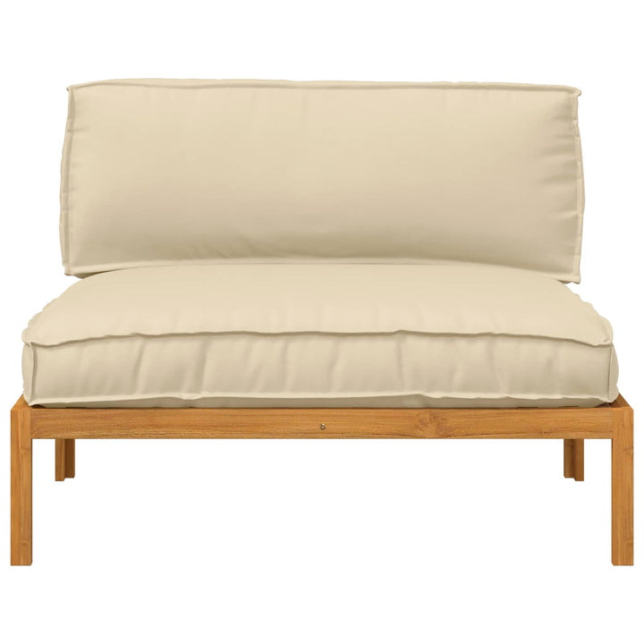 Sofa Sæt med pude Beige 120 x 92 x 69 cm Massivt Akacietræ
