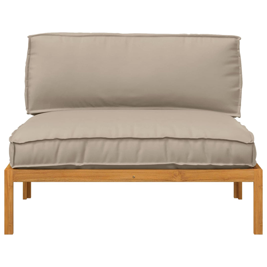 Sofa Sæt med pude Gråbrun 120 x 92 x 69 cm Massivt Akacietræ