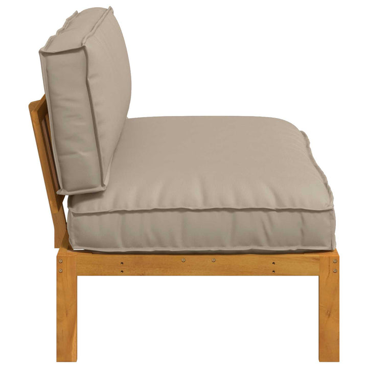 Sofa Sæt med pude Gråbrun 120 x 92 x 69 cm Massivt Akacietræ