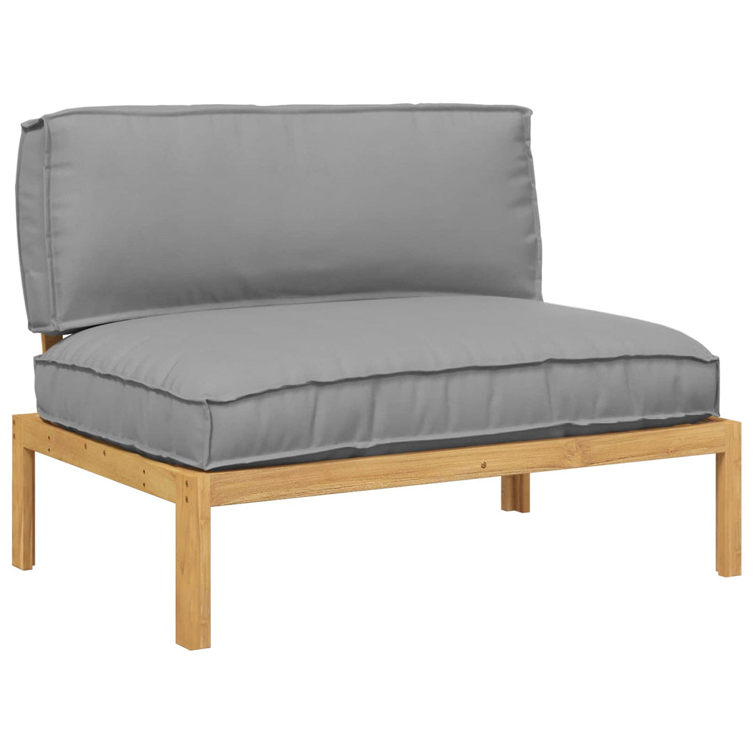 Sofa Sæt med pude Grå 120 x 92 x 69 cm Massivt Akacietræ