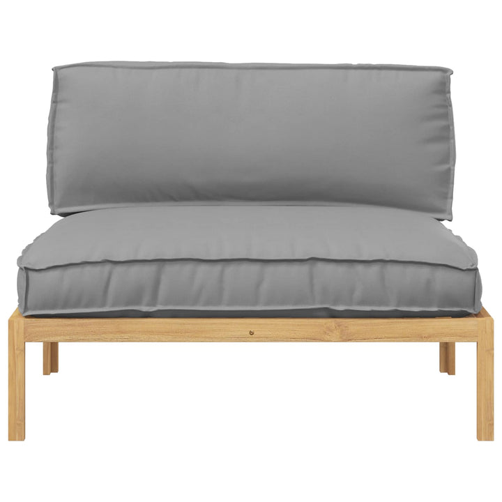 Sofa Sæt med pude Grå 120 x 92 x 69 cm Massivt Akacietræ