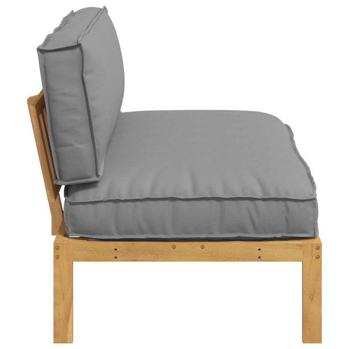 Sofa Sæt med pude Grå 120 x 92 x 69 cm Massivt Akacietræ