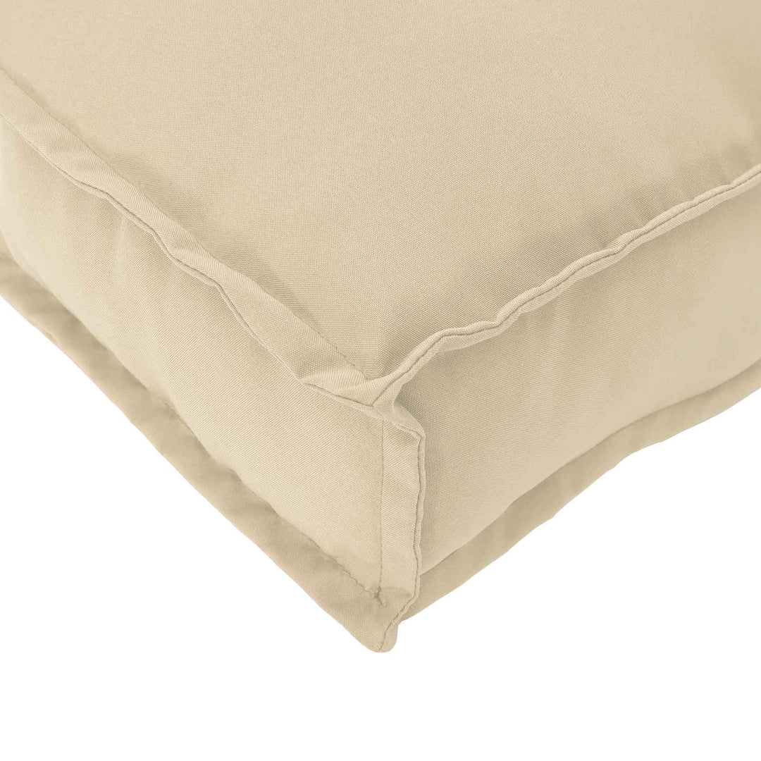Sofa Sæt med pude Beige 120 x 92 x 69 cm Massivt Akacietræ