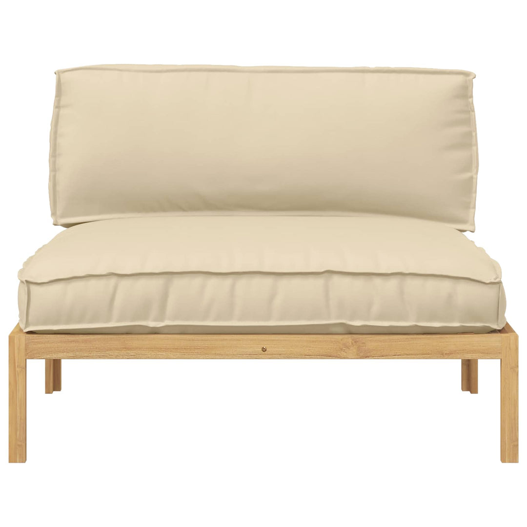 Sofa Sæt med pude Beige 120 x 92 x 69 cm Massivt Akacietræ