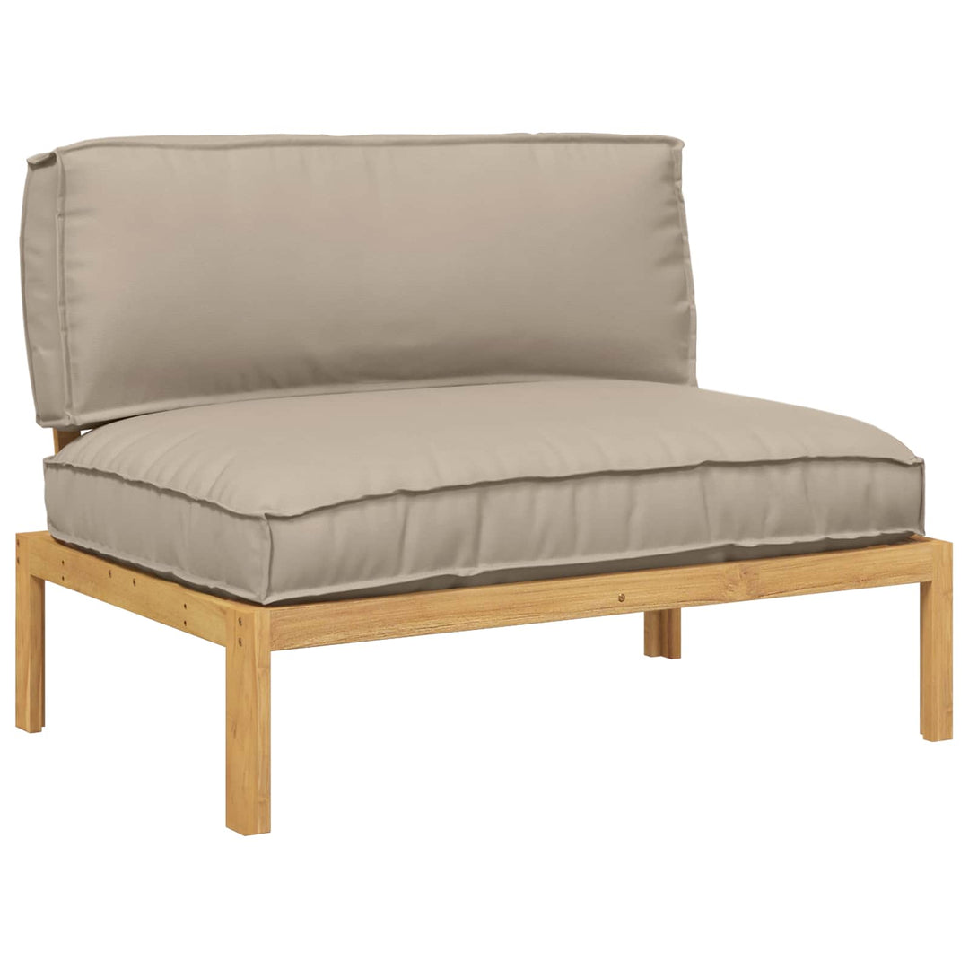 Sofa Sæt med pude Gråbrun 120 x 92 x 69 cm Massivt Akacietræ