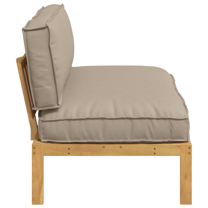 Sofa Sæt med pude Gråbrun 120 x 92 x 69 cm Massivt Akacietræ