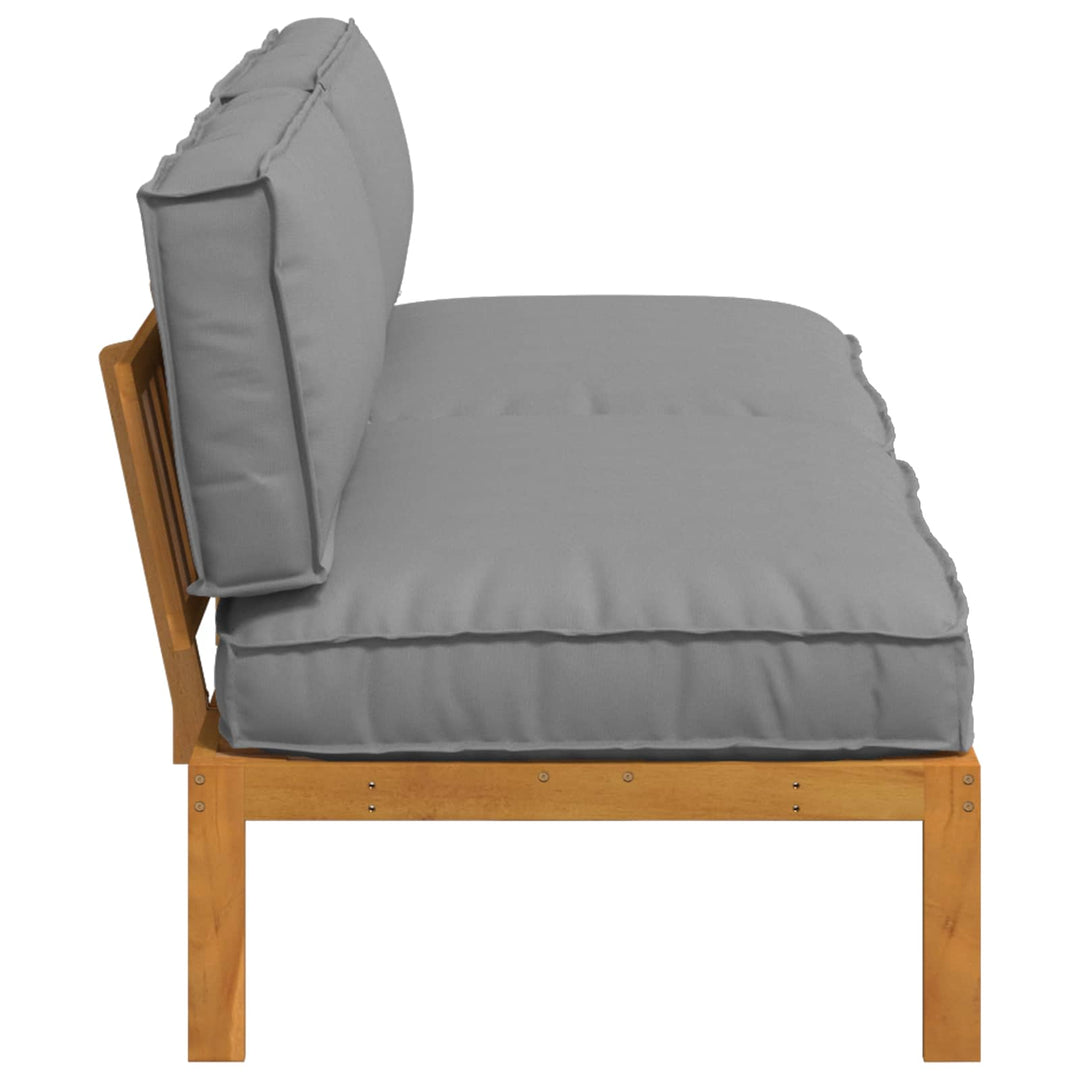 Sofa Sæt 2 stk. Grå Massivt Akacietræ