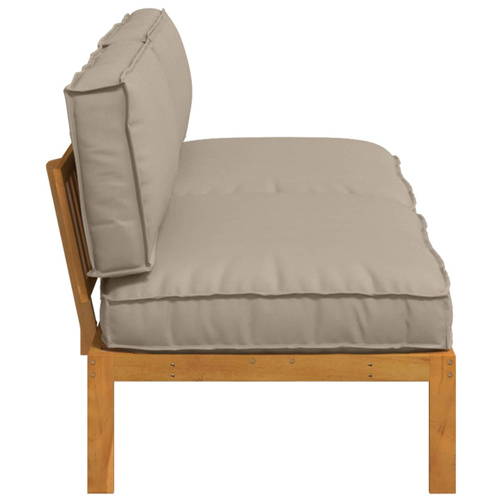 Sofa Sæt med pude Gråbrun 240 x 92 x 69 cm Massivt Akacietræ