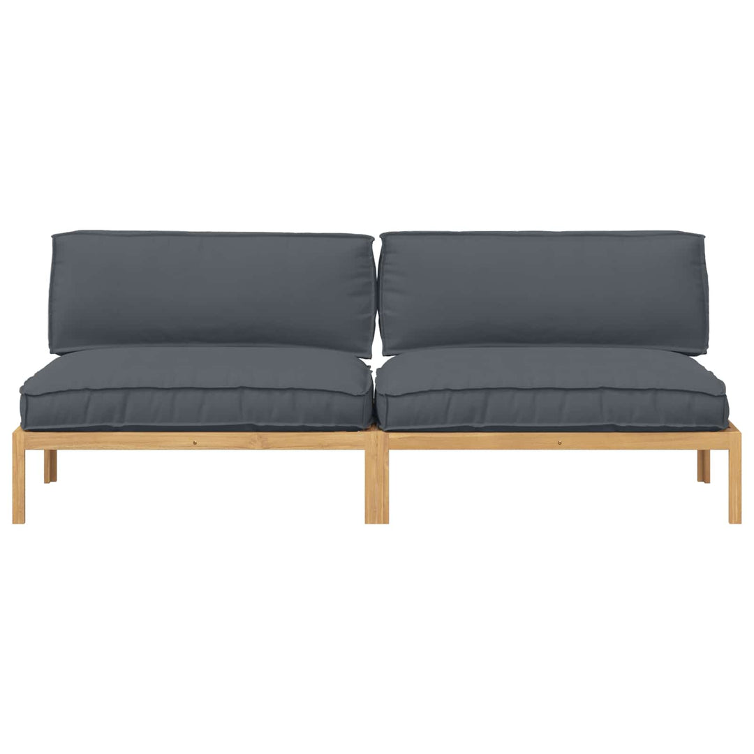 Sofa Sæt med pude Antracit 240 x 92 x 69 cm Massivt Akacietræ