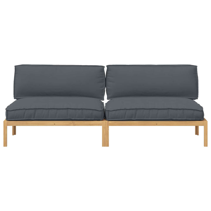 Sofa Sæt med pude Antracit 240 x 92 x 69 cm Massivt Akacietræ