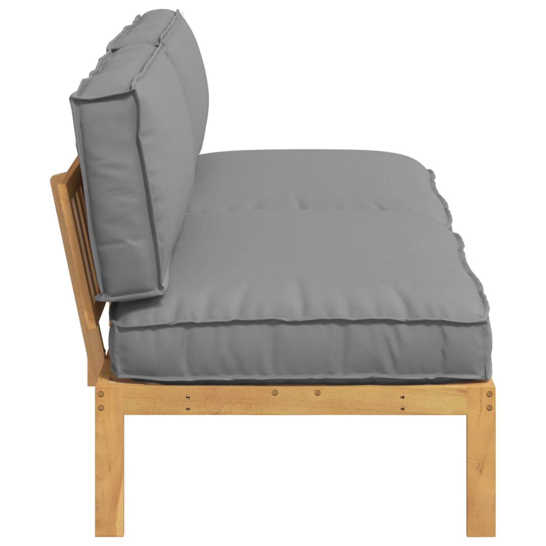 Sofa Sæt med pude Ensfarvet 2 pcs Grå Massivt Akacietræ