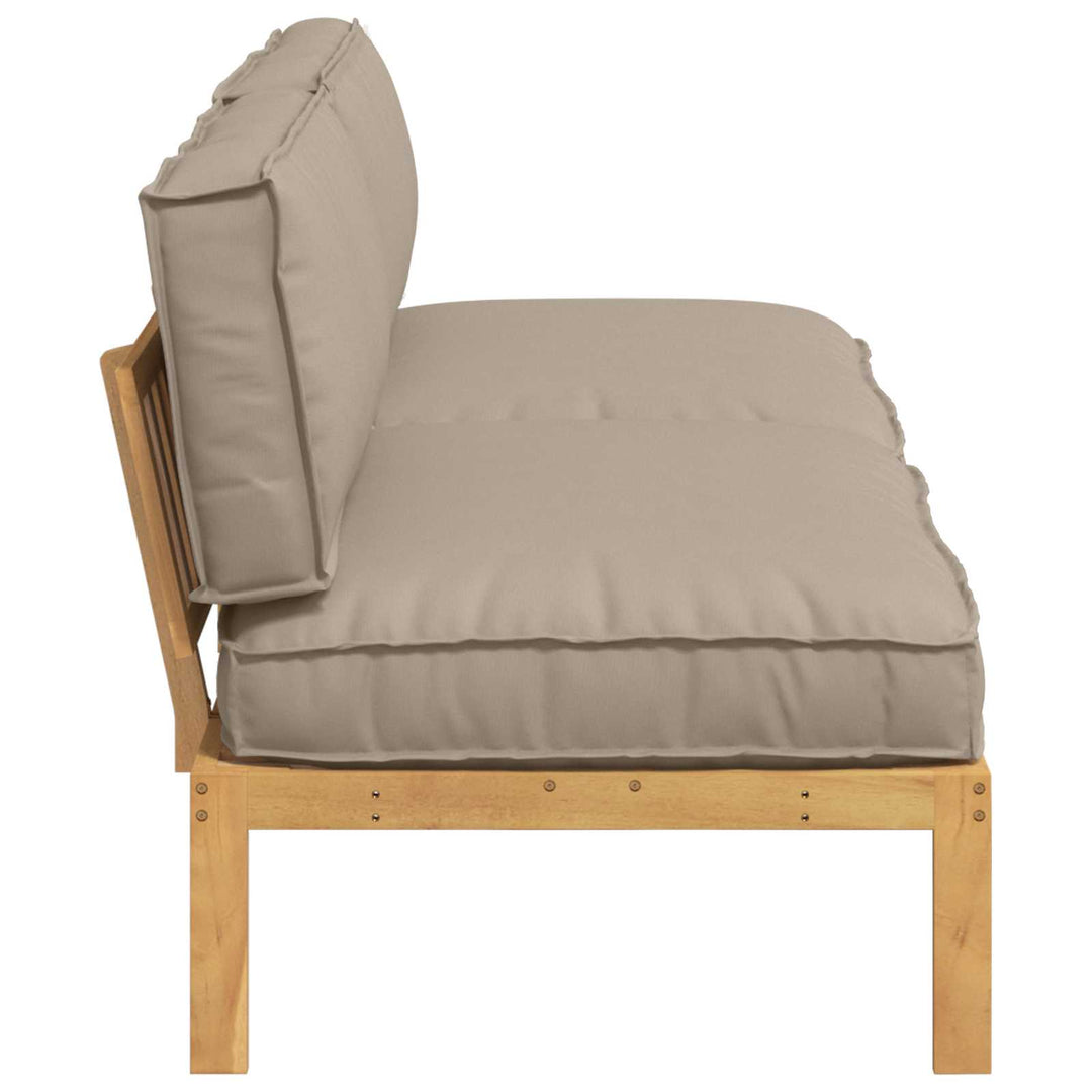 Sofa Sæt med pude Ensfarvet 2 pcs Gråbrun Massivt Akacietræ