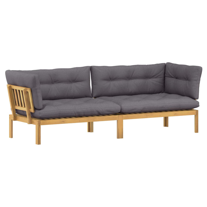 Havemøbel sæt til palle sofa 2 Stk Lys brun og mørkegrå