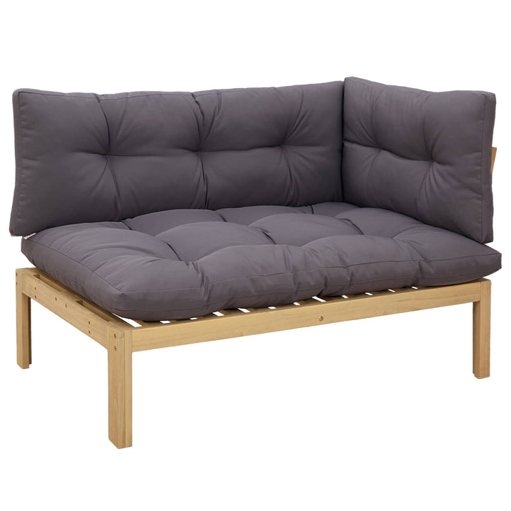 Havemøbel sæt til palle sofa 2 Stk Lys brun og mørkegrå