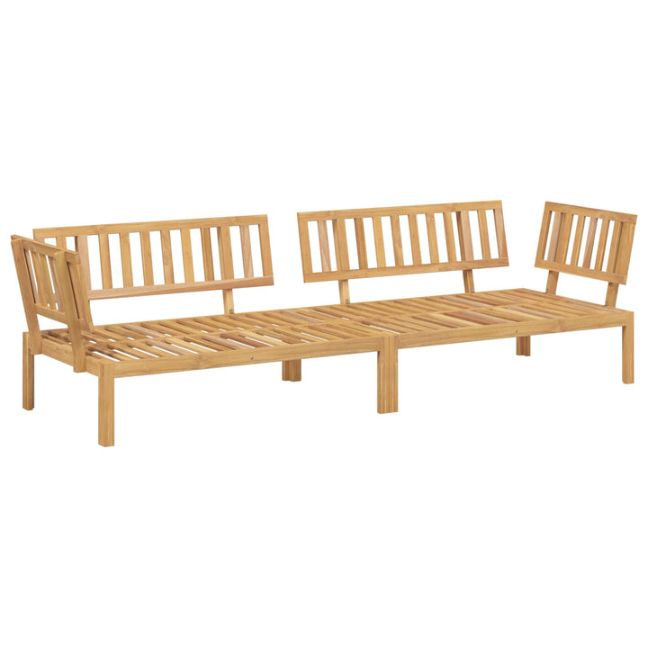 Sofa Sæt med pude Ensfarvet 2 pcs Gråbrun Massivt Akacietræ