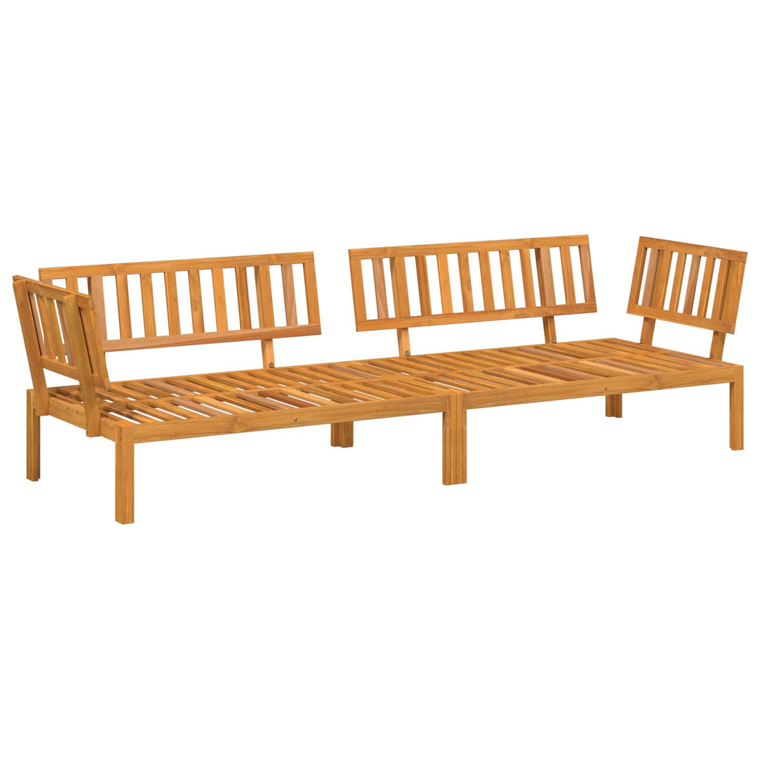 Sofa Sæt med pude Ensfarvet 2 pcs Gråbrun Massivt Akacietræ