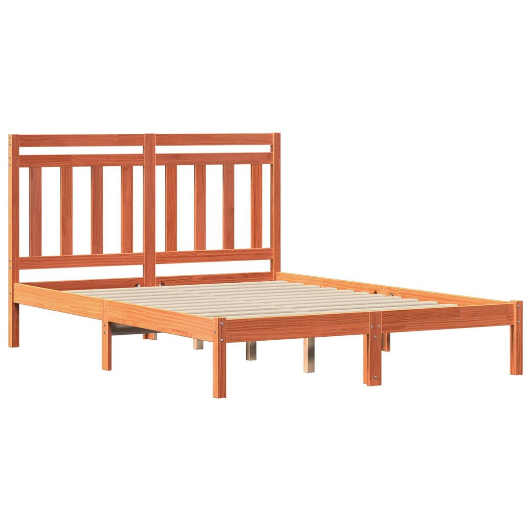 Sengestel Voks brun 205,5 x 165,5 x 100 cm Massivt fyrretræ