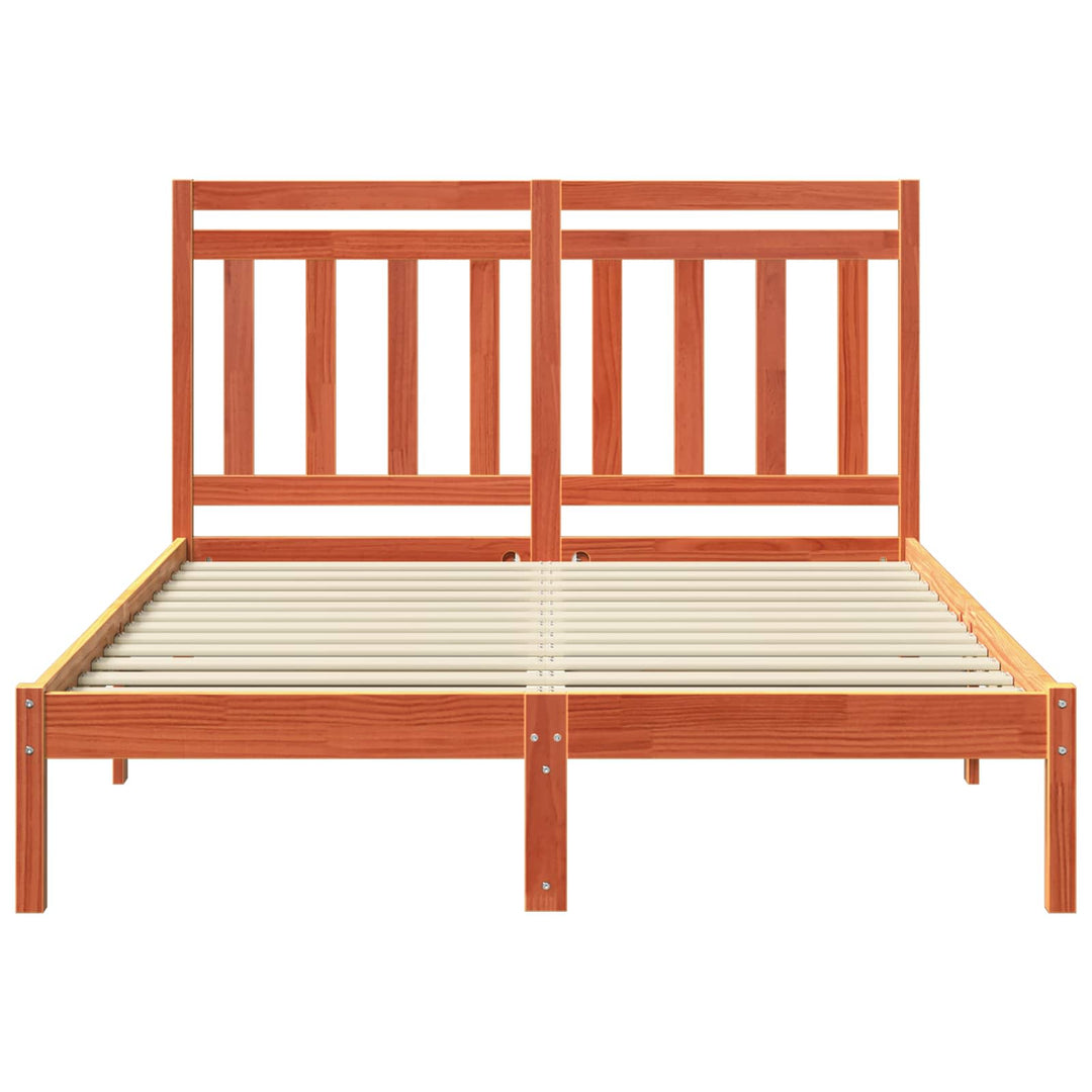 Sengestel Voks brun 205,5 x 165,5 x 100 cm Massivt fyrretræ