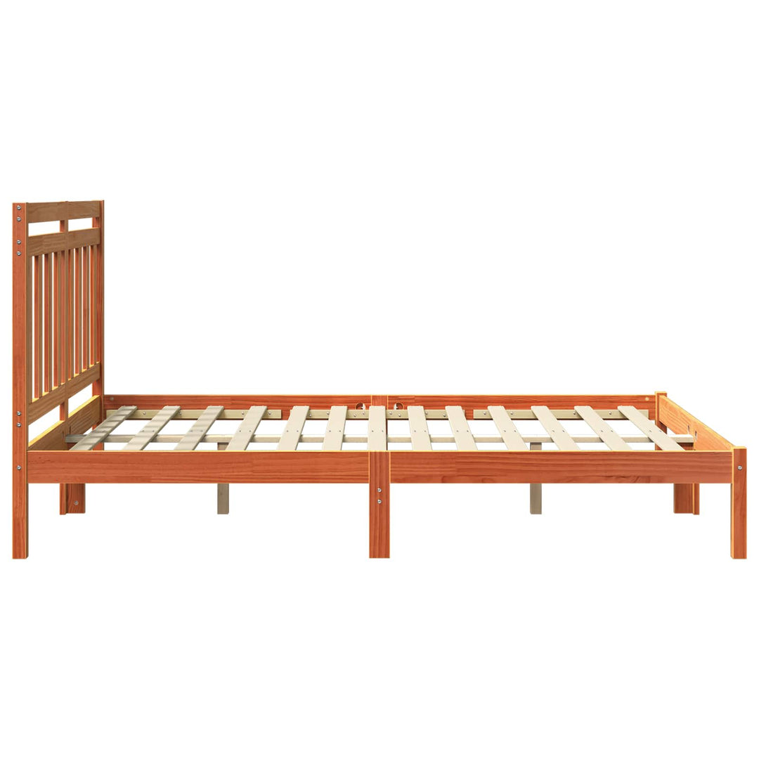 Sengestel Voks brun 205,5 x 165,5 x 100 cm Massivt fyrretræ