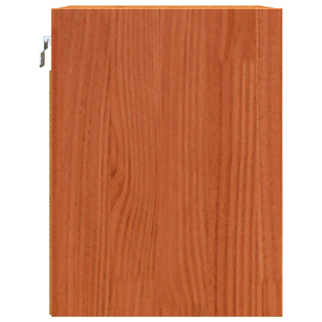 Vægskab 2 stk. Voks brun 30 x 30 x 40 cm Massiv fyrretræ