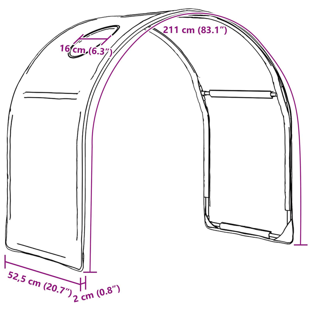 Seng Tunnel 2 pcs Blå 211 x 52,5 x 2 cm Polyester