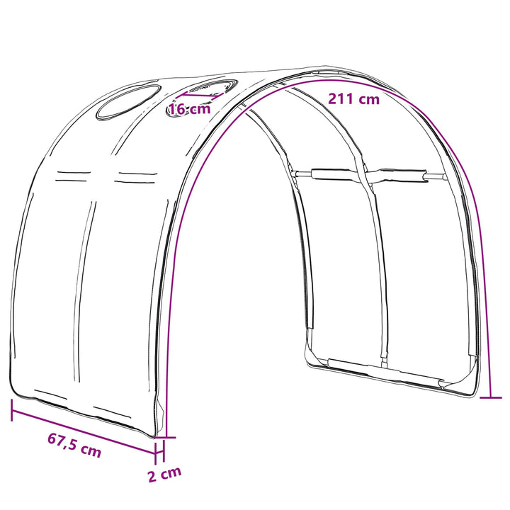 Seng Tunnel 2 pcs Blå 211 x 67.5 x 2 cm Polyester