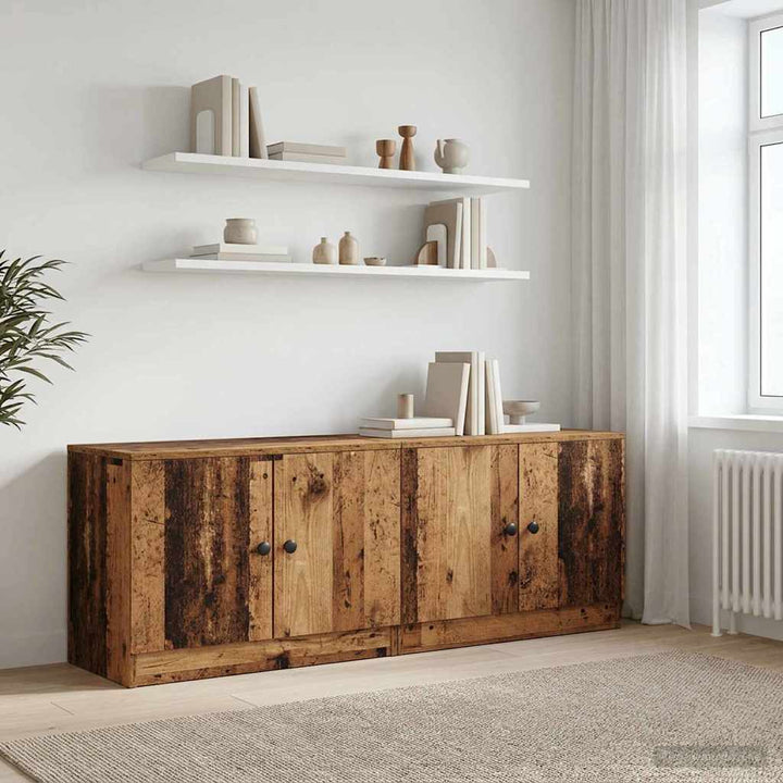 Sengeskab 2 pcs Gammelt træ 66 x 35 x 48 cm Konstrueret træ