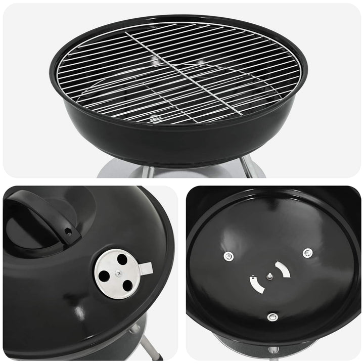 Kulgrill Sort 36,5 x 36,5 x 40 cm