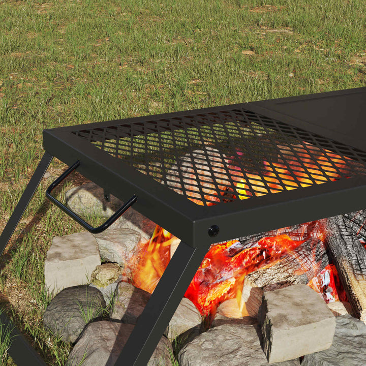 Foldbart Camping Grill Sort 31,5 x 26,5 x 4 cm Legeret Stål