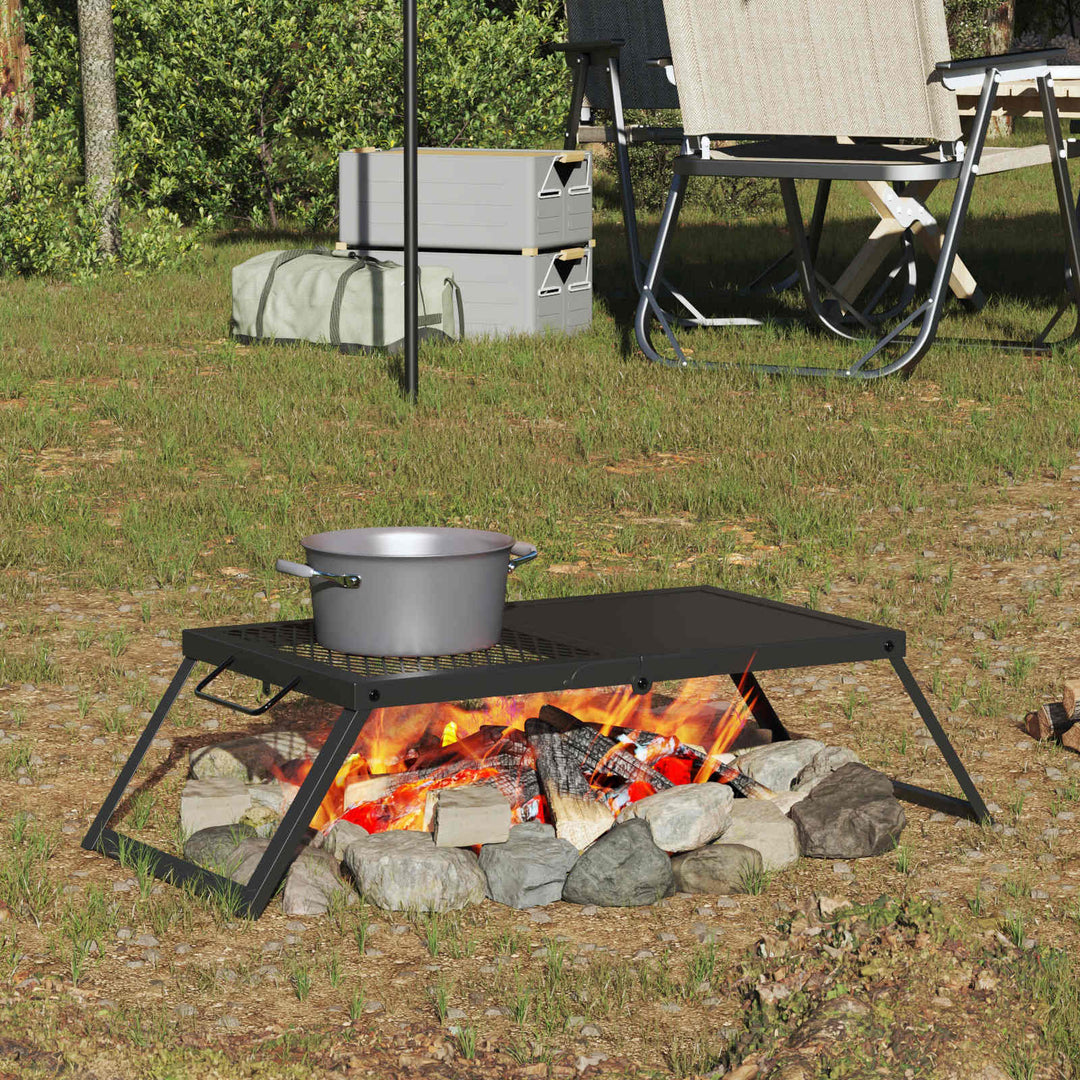 Foldbart Camping Grill Sort 31,5 x 26,5 x 4 cm Legeret Stål