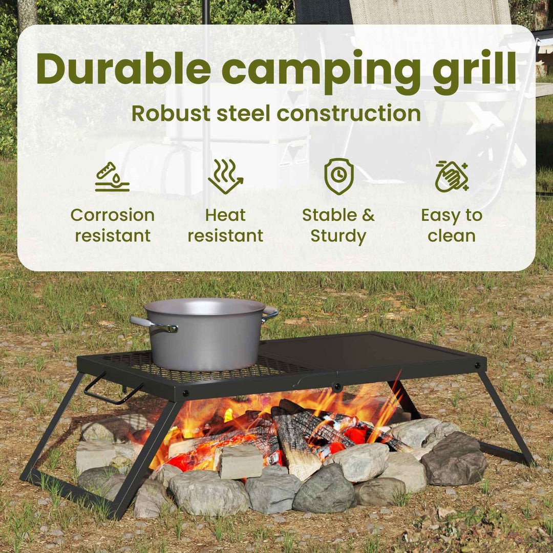 Foldbart Camping Grill Sort 31,5 x 26,5 x 4 cm Legeret Stål