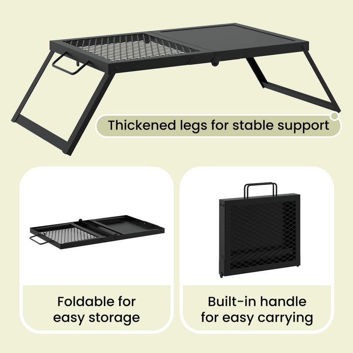 Foldbart Camping Grill Sort 31,5 x 26,5 x 4 cm Legeret Stål