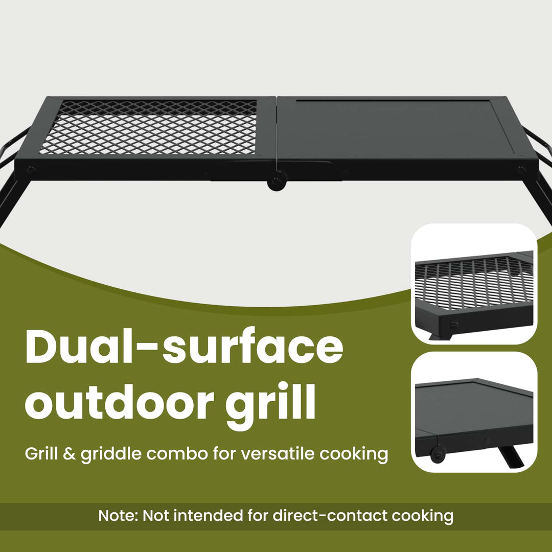 Foldbart Camping Grill Sort 31,5 x 26,5 x 4 cm Legeret Stål