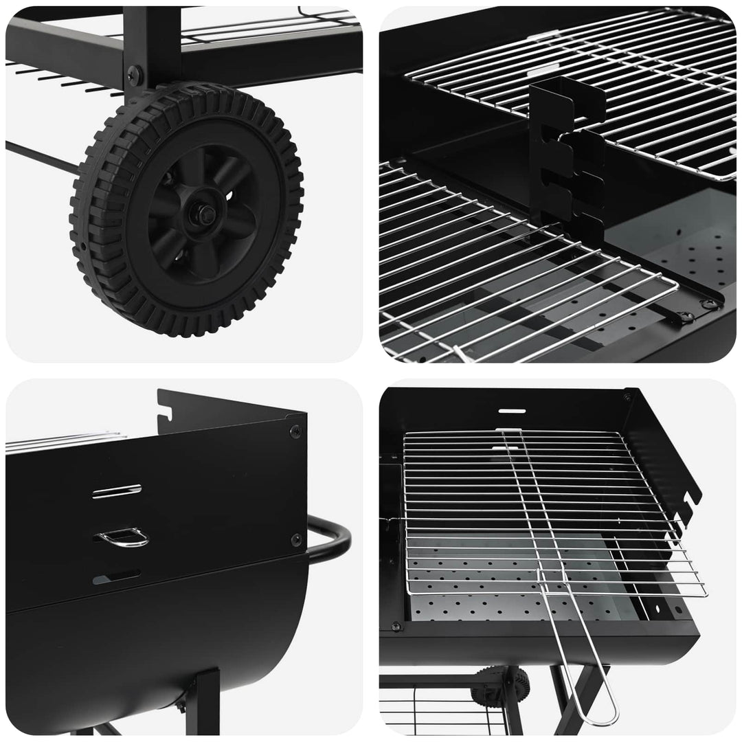 Kulgrill 96,5 x 42,5 x 88,5 cm Sort