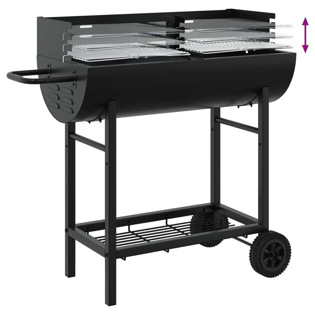 Kulgrill 96,5 x 42,5 x 88,5 cm Sort
