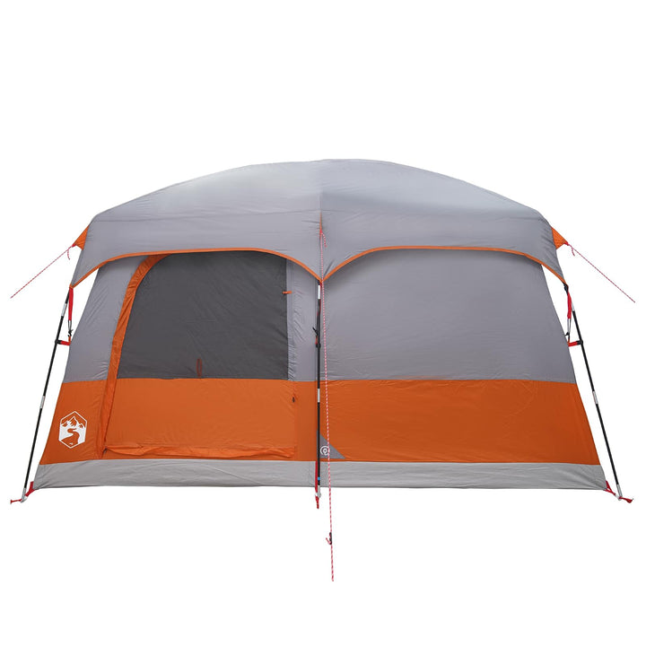 Familietelt med tag Grå og orange 320 x 210 x 180 cm Polyester