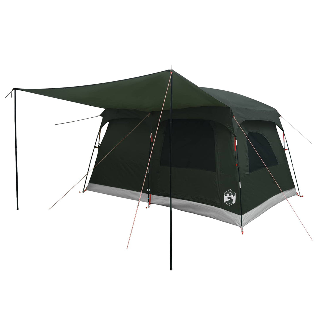 Familietelt med tag Army Grøn 320 x 210 x 180 cm Polyester