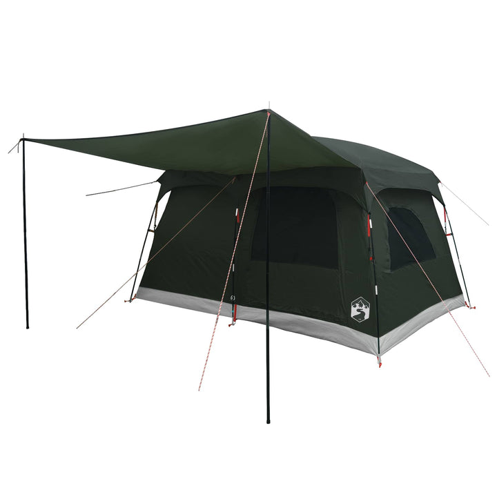Familietelt med tag Army Grøn 320 x 210 x 180 cm Polyester