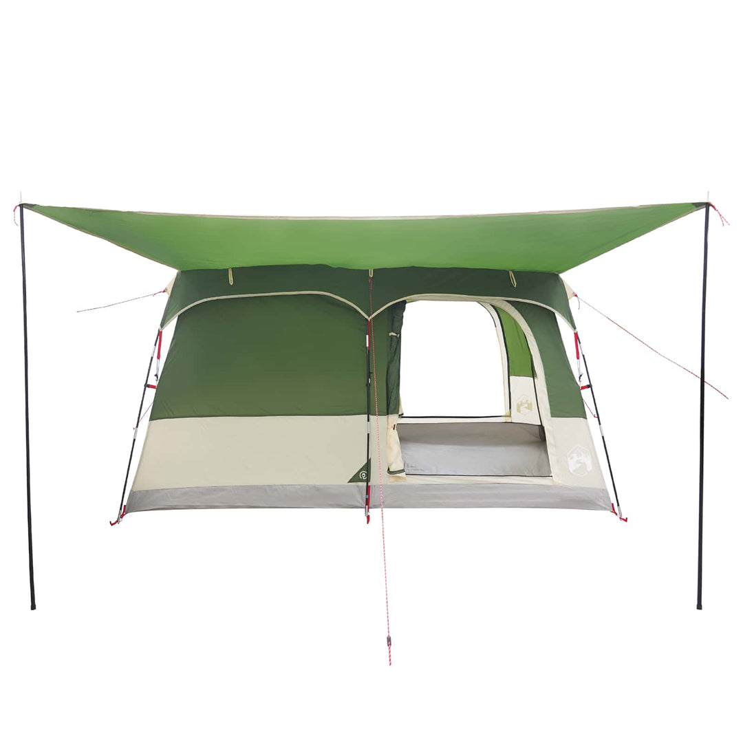 Familietelt med tag Grøn 380 x 260 x 190 cm Polyester