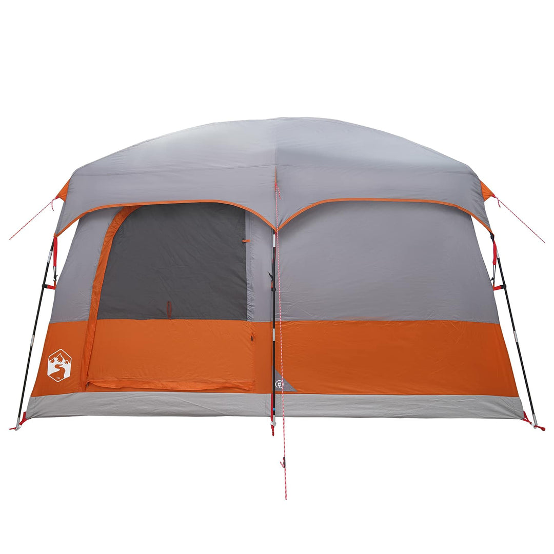 Familietelt med tag Grå og orange 380 x 260 x 190 cm Polyester