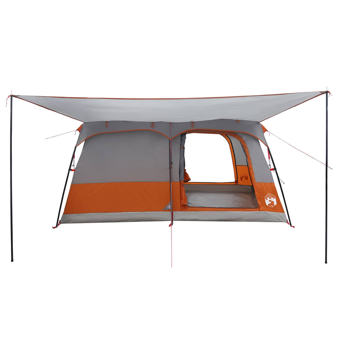 Familietelt Grå og orange 500 x 400 x 230 cm Polyester og Stål