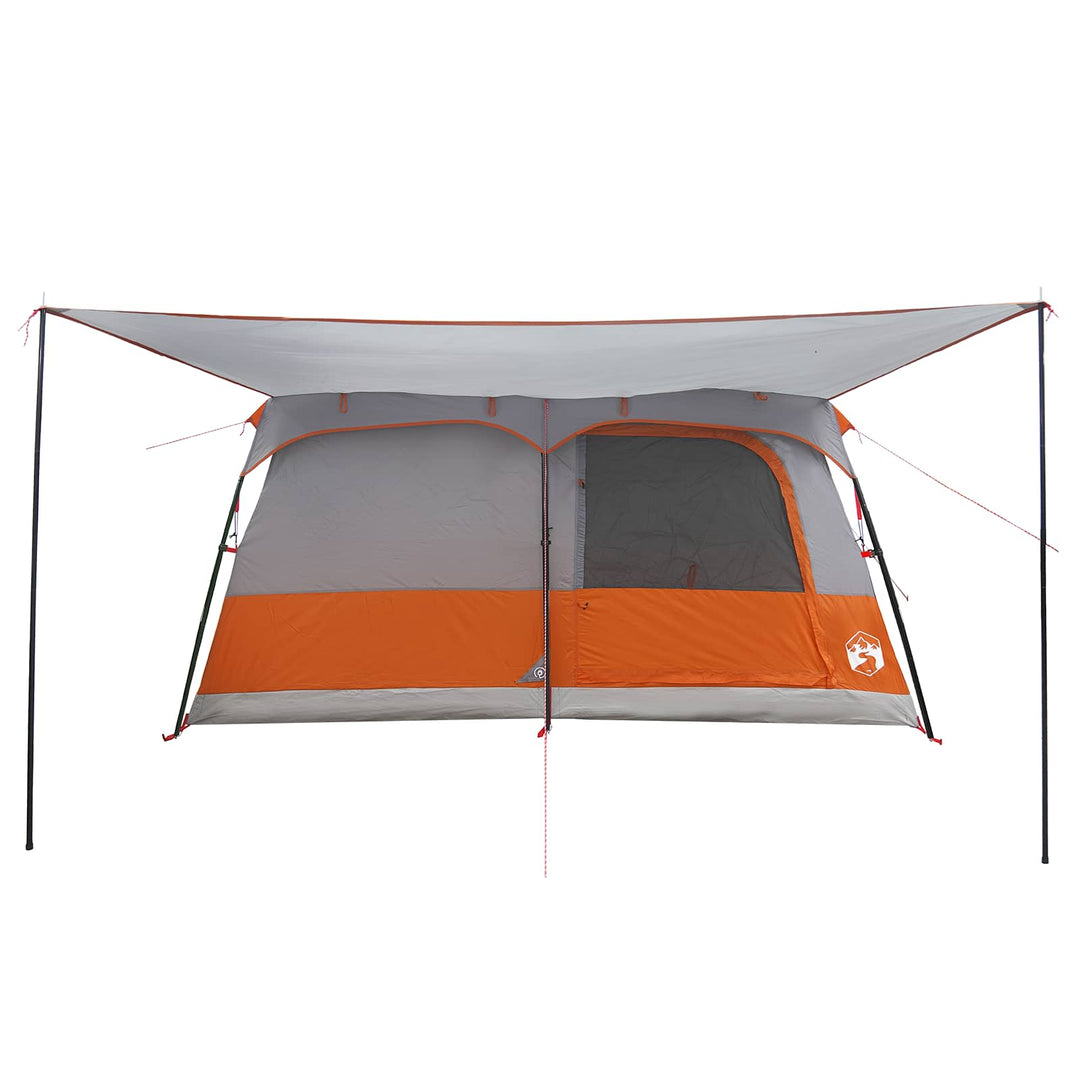 Familietelt Grå og orange 500 x 400 x 230 cm Polyester og Stål