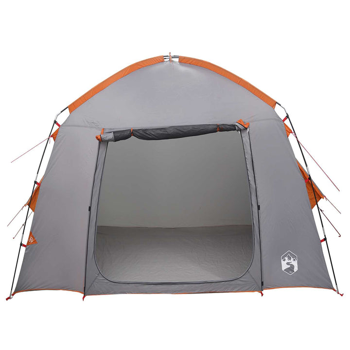 Hyttetelt med tag Grå og orange 210 x 210 x 138 cm Polyester
