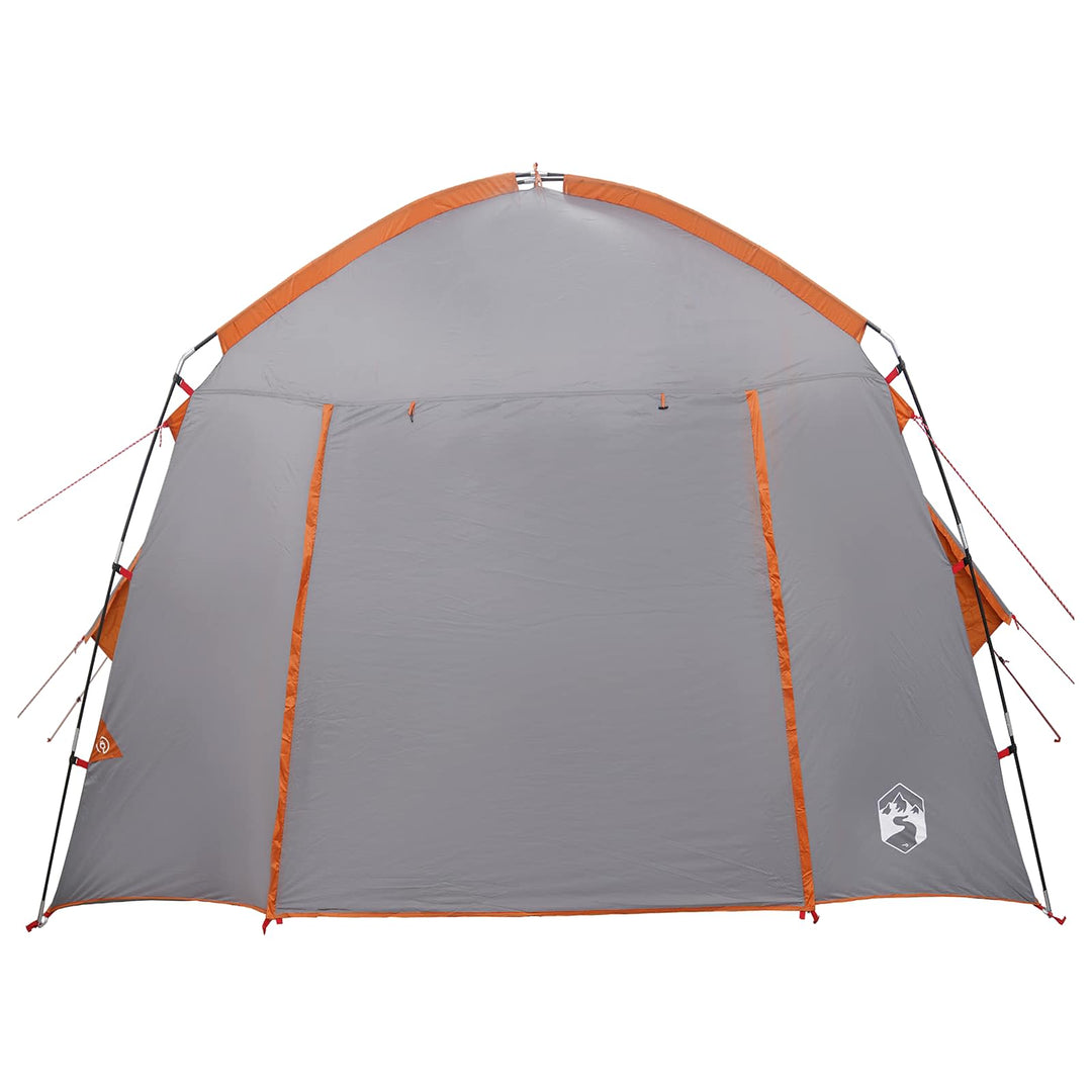 Hyttetelt med tag Grå og orange 210 x 210 x 138 cm Polyester