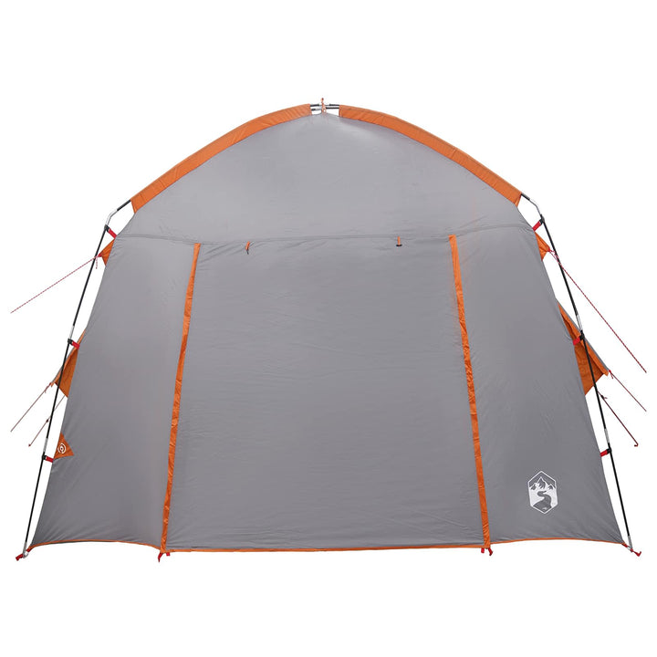Hyttetelt med tag Grå og orange 210 x 210 x 138 cm Polyester