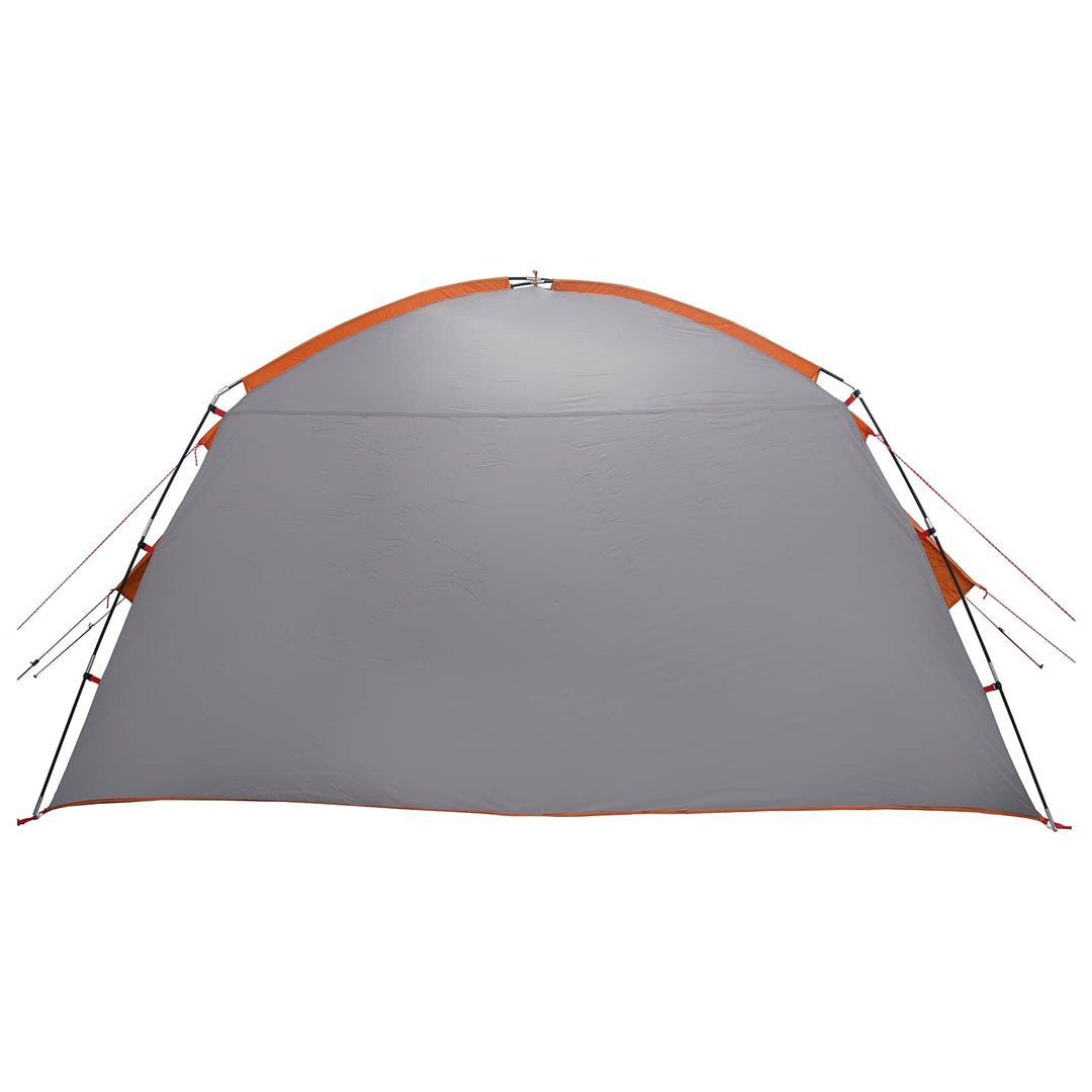 Hyttetelt med tag Grå og orange 300 x 210 x 156 cm Polyester