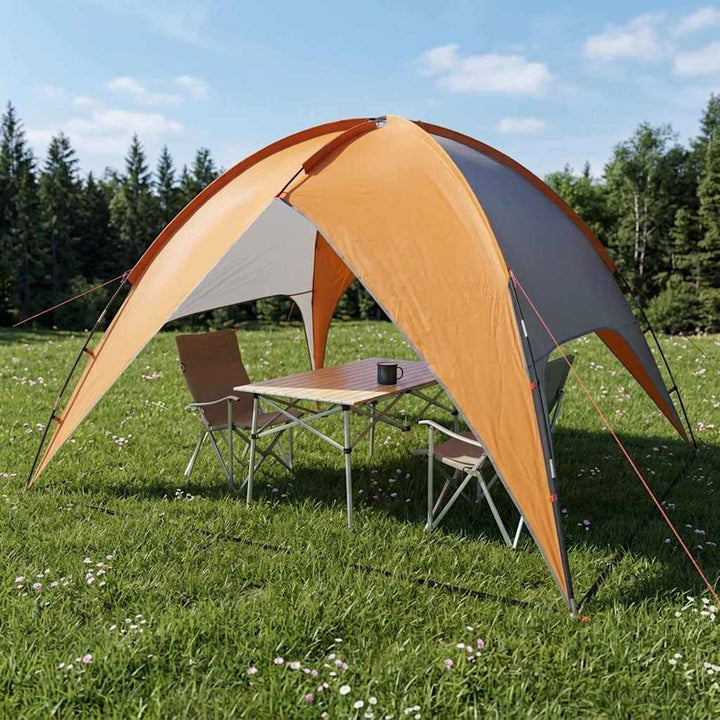 Camping telt med regnslag vandafvisende Kuppel Grå og orange