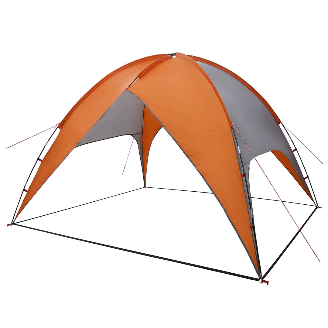 Camping telt med regnslag vandafvisende Kuppel Grå og orange
