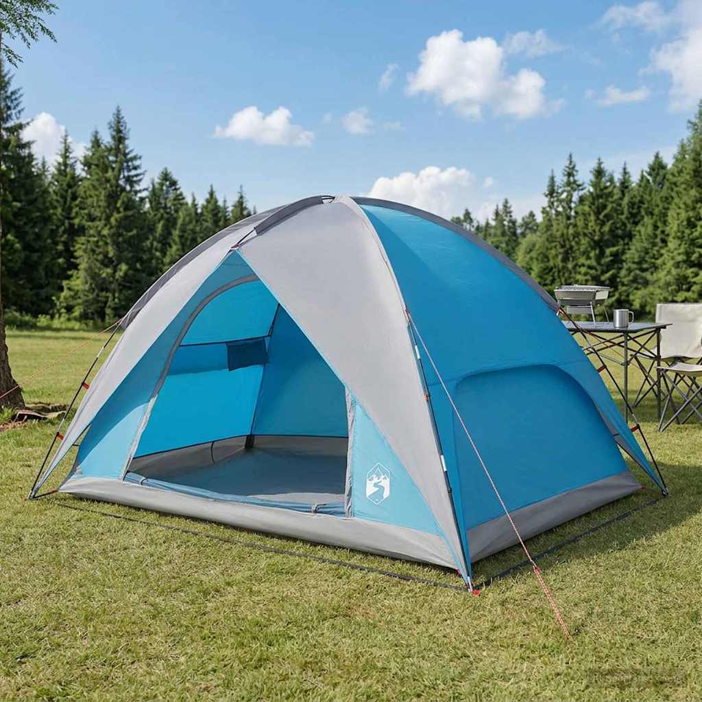 Camping telt med regnslag vandafvisende Blå 310 x 245 x 160 cm